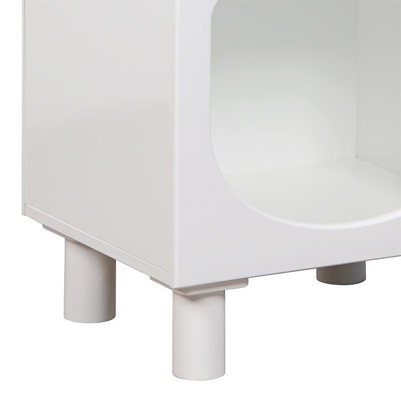 Нощно шкафче Emersi MDF в бяло 40x32x70см - Image 6