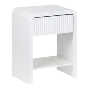 Нощно шкафче Zeplen MDF в бяло 40x30x53см