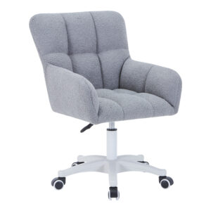 Офис стол Givole от сив плат букле 50x35x79см