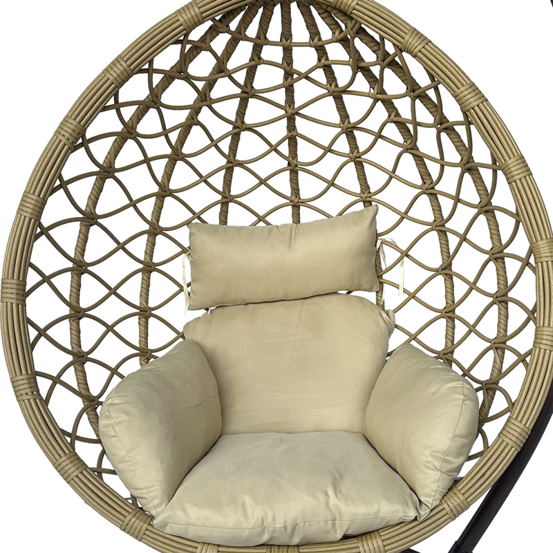 Люлка Nest с основа Lyere rattan в бежов нюанс 120x108x195cm - Image 4