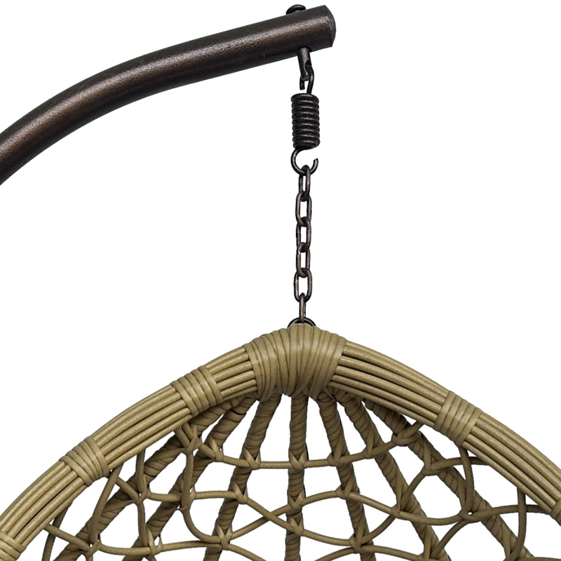 Люлка Nest с основа Lyere rattan в бежов нюанс 120x108x195cm - Image 5