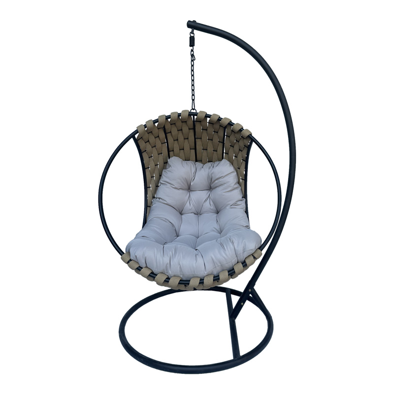 Люлка Nest с основа Makito в бежово-сив нюанс 100x105x195см - Image 2