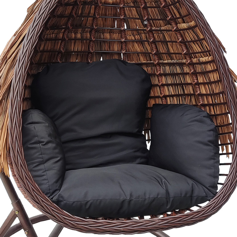Люлка Nest с основа Varur кафяв метал - ратан в кафяв нюанс 120x105x195см - Image 4