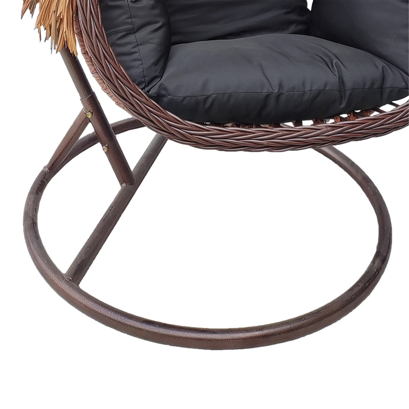 Люлка Nest с основа Varur кафяв метал - ратан в кафяв нюанс 120x105x195см - Image 6
