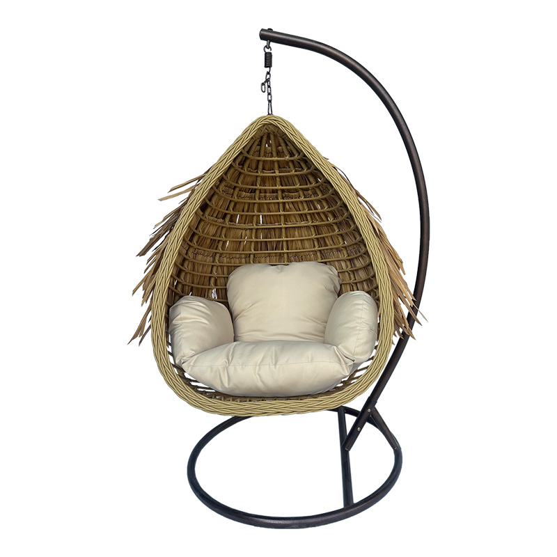 Люлка Nest с основа Varur ратан в бежов нюанс 120x105x195см - Image 2