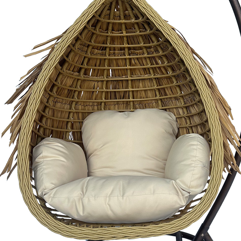 Люлка Nest с основа Varur ратан в бежов нюанс 120x105x195см - Image 4