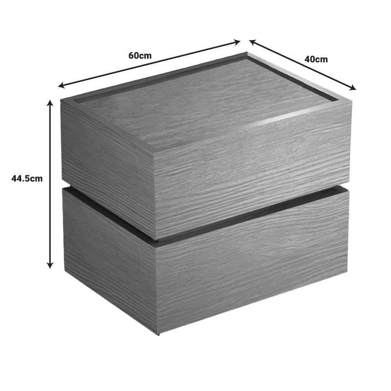 Нощно шкафче Sonlen в нюанс дъб 60x40x44,5см - Image 3