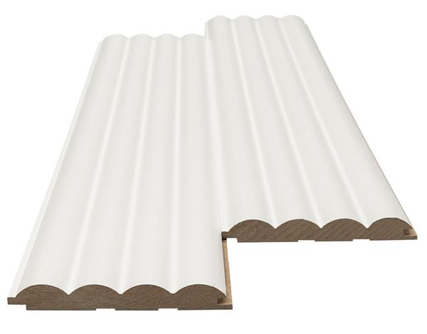МДФ 3D Стенен панел БЯЛ Wave Standard 802040 16/119/2750мм