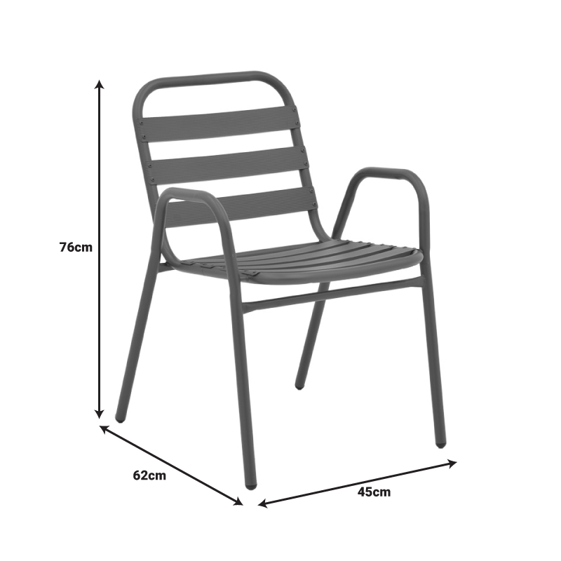 Градински комплект мебели Watson-Sussie 3бр кафяв цвят 60x60x70см - Image 8