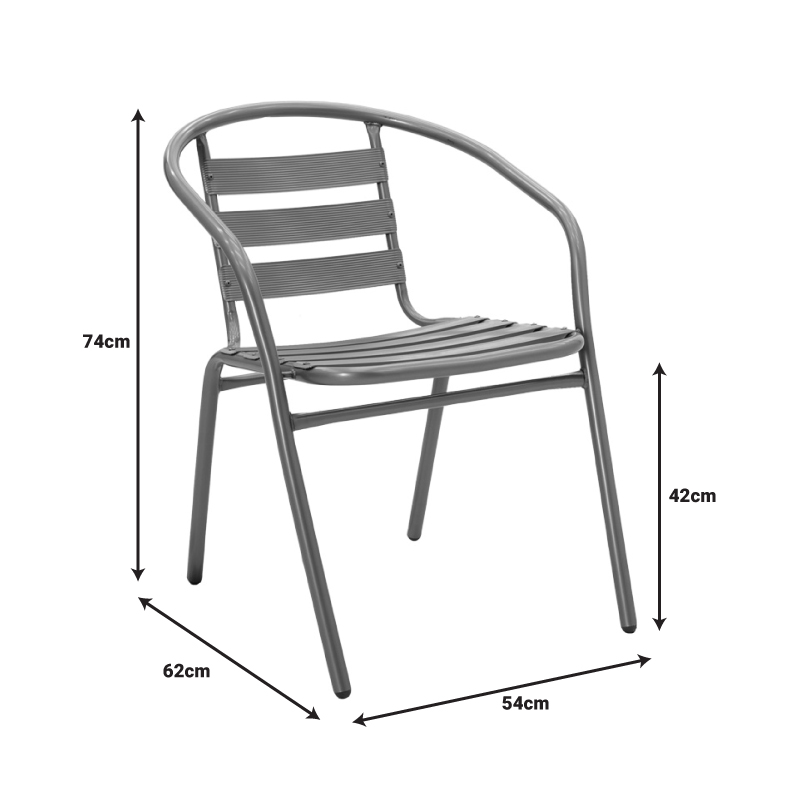 Градински комплект мебели Watson-Tade 3бр антрацит Φ60x70см - Image 8