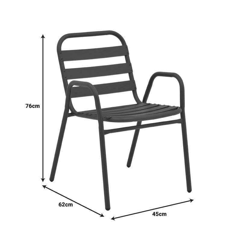 Градински комплект мебели Watson-Sussie цвят антрацит 70x70x70см - Image 8
