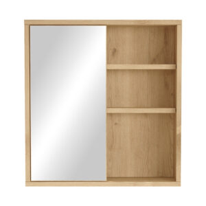 Шкаф за баня Bagno с огледало в естествен нюанс 60x14.5x63.6см