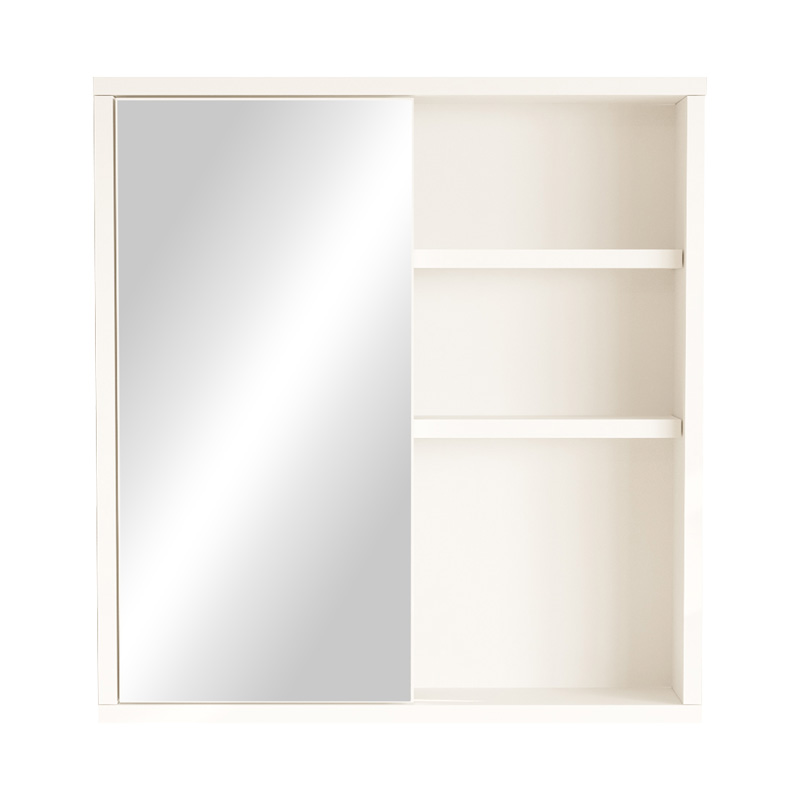 Шкаф за баня Bagno с огледало в бяло 60x14.5x63.6см - Image 3