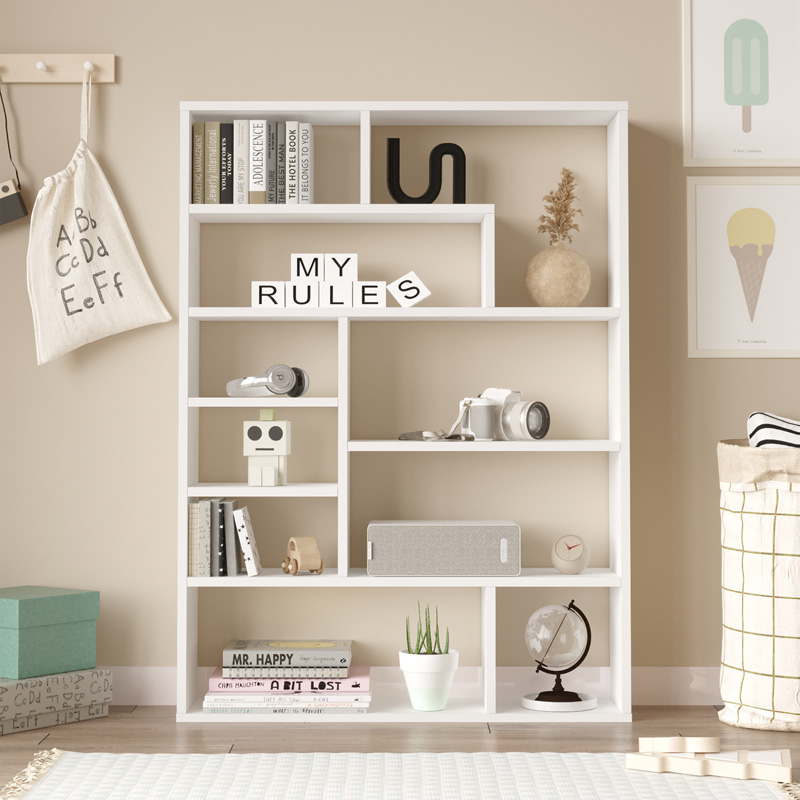Етажерка Decora в бяло 90x22x123.6см - Image 3
