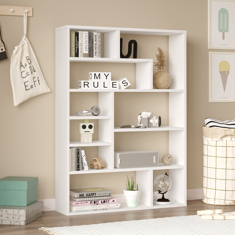 Етажерка Decora в бяло 90x22x123.6см