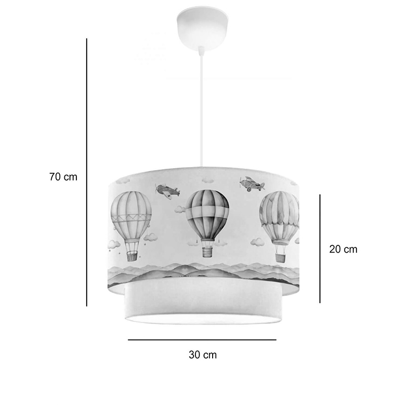 Полюлей Balon в кремав цвят Φ30x20см - Image 2