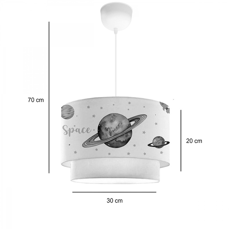 Детска плафониера Saturn многоцветна Φ30x20см - Image 2