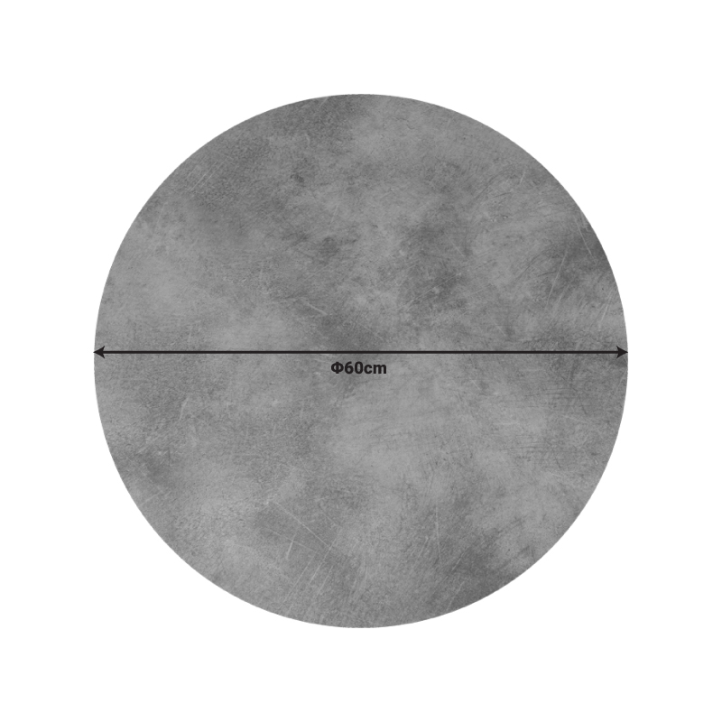 Плот за маса Inspire HPL циментово сиво Ф60cm 12mm дебелина - Image 2