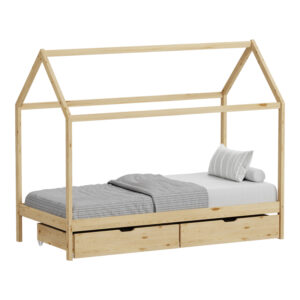 Детско легло Mellin Montessori борово дърво в естествен нюанс 90x190см