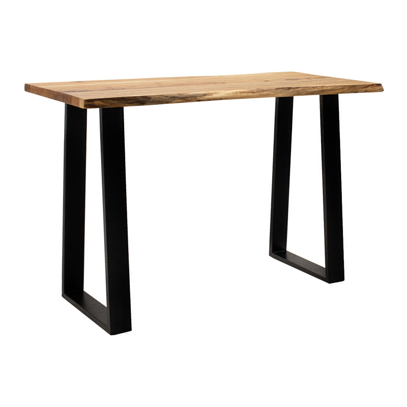 Маса Miles масивно акациево дърво с черни метални крака 120x45x78cm