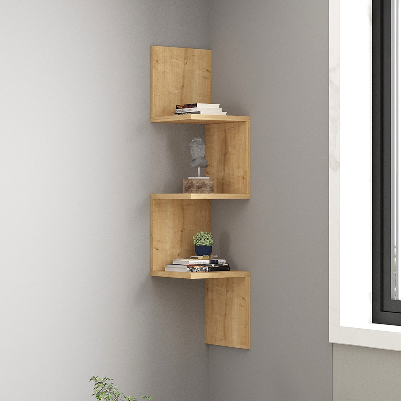 Стенен рафт Insta в дъбов нюанс 25x25x105,5см
