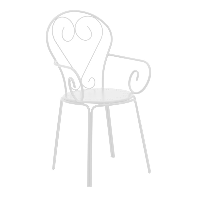 Комплект градинска маса Vergo-Monasty 3бр метал в бял нюанс - Image 2