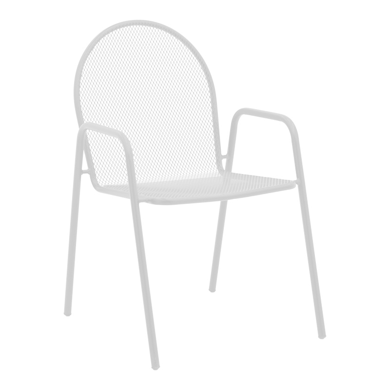 Комплект градинска маса Watson-Tarete 3бр метал в бяло 70x70x70см - Image 2