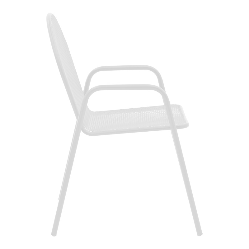 Комплект градинска маса Watson-Tarete 3бр метал в бяло 70x70x70см - Image 4