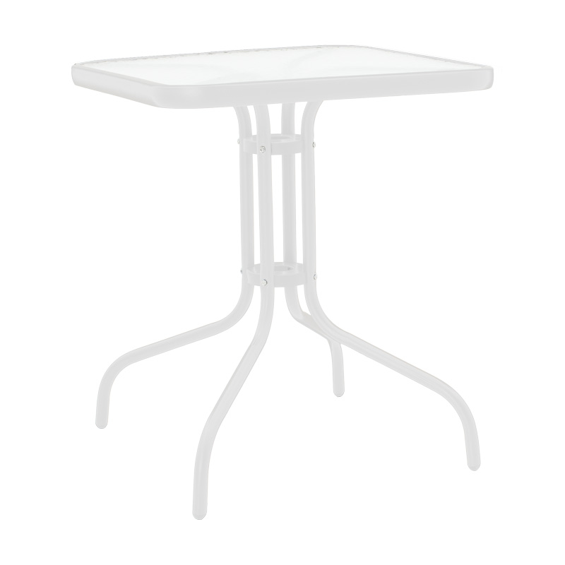 Комплект градинска маса Watson-Tarete 3бр метал в бяло 70x70x70см - Image 5