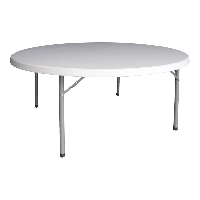 Кръгла маса за кетъринг Comfort в бяло Φ180x74см