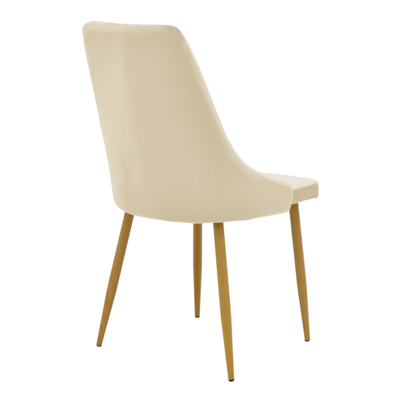 Стол Azori бежов кадифен 49x55x85см - Image 2