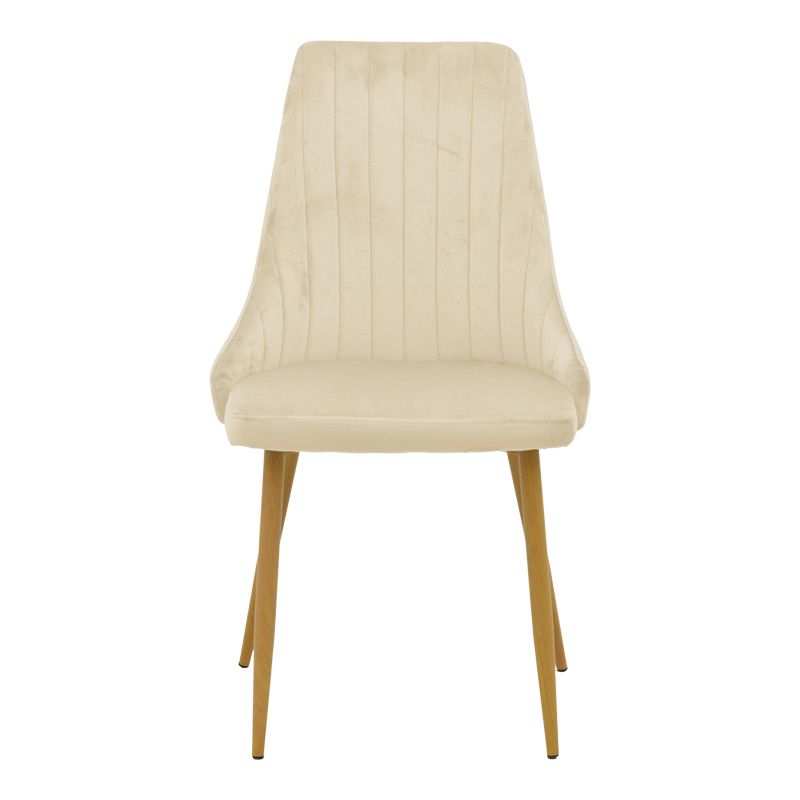 Стол Azori бежов кадифен 49x55x85см - Image 4