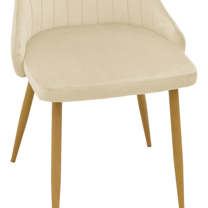 Стол Azori бежов кадифен 49x55x85см - Image 7