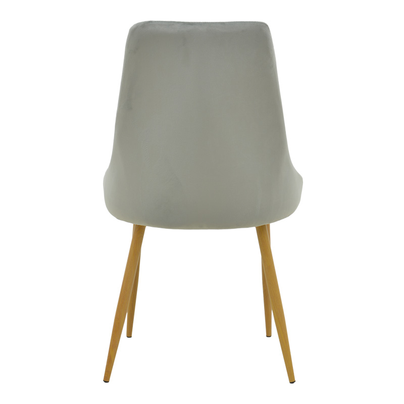 Трапезен стол Azori сив кадифен 49x55x85см - Image 5