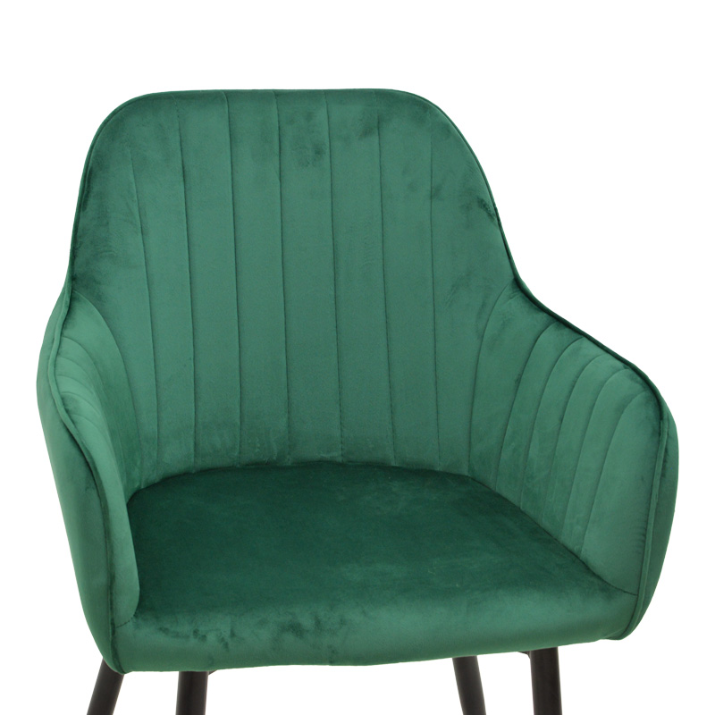 Кресло Noor зелено кадифе 58x58x86см - Image 6