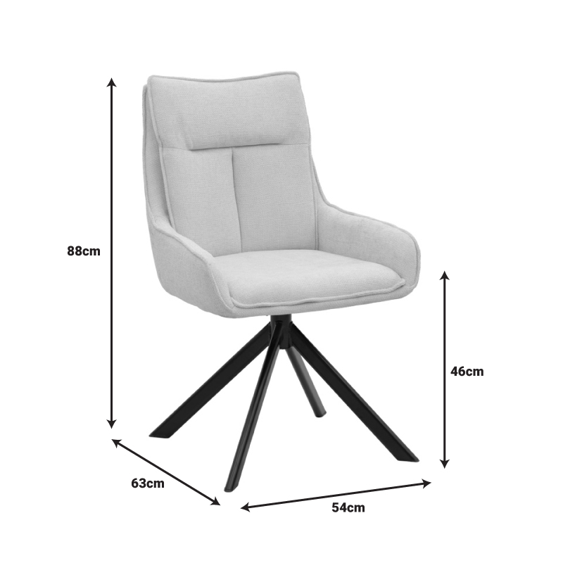 Стол Konelian бежов цвят 54x63x88см - Image 8
