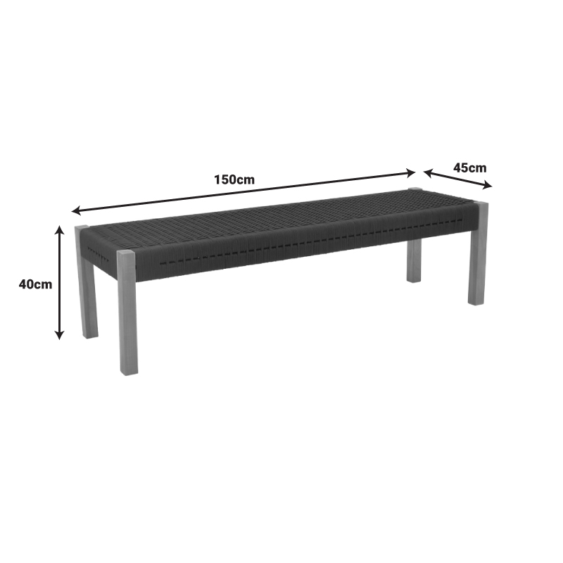 Пейка Uma в естествен нюанс 150x45x40см - Image 2
