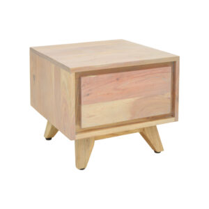 Нощно шкафче Emira масивна акация в естествен нюанс 40x40x35см