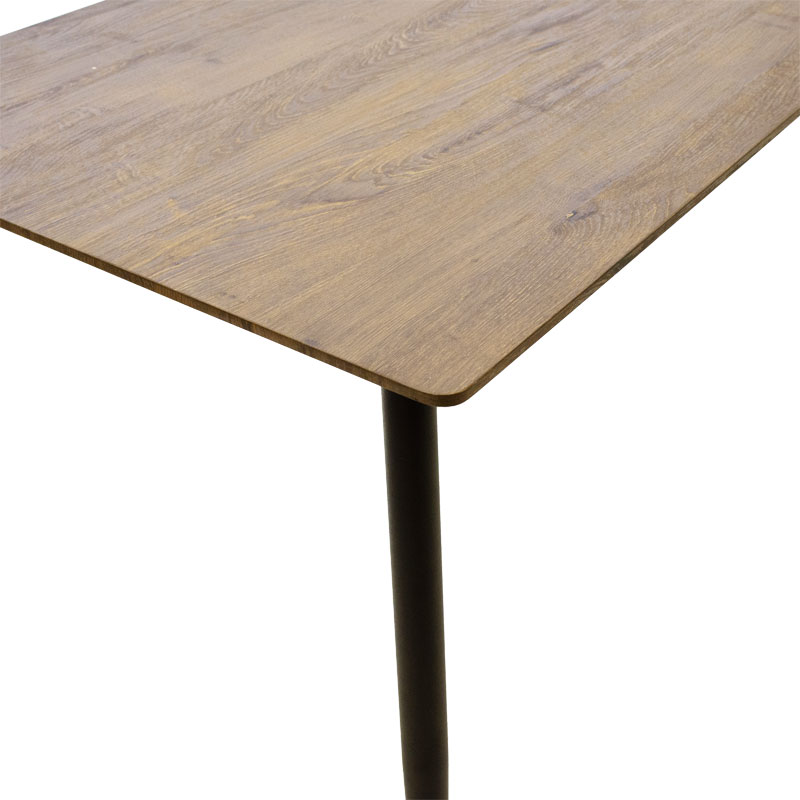 Маса Cuba MDF sonoma-черна 120x70x76см - Image 3