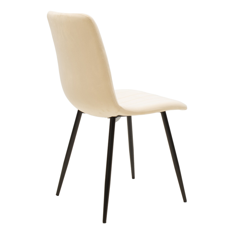 Трапезна маса Natali-Noor комплект от 5 MDF бяло-бежово-черно 120x80x76см - Image 3