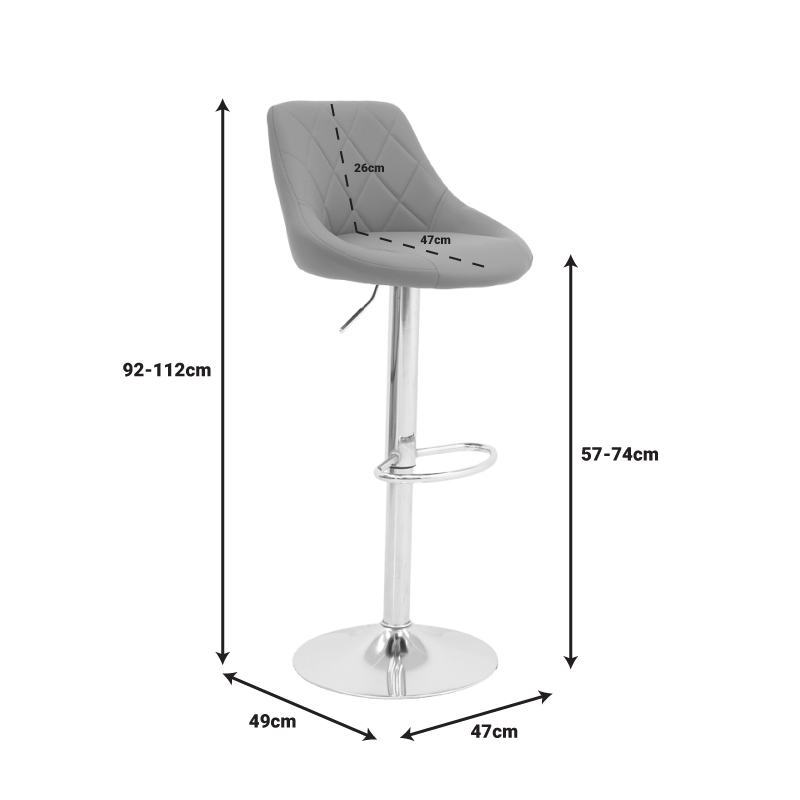 Сгъваем бар стол Boronez 47x49x112 см - Image 9