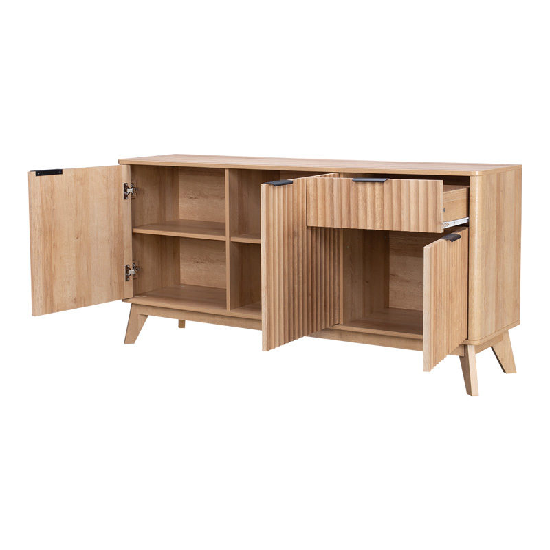 Бюфет Hamea MDF в естествен цвят 150x39.5x73см - Image 4