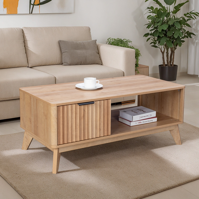 Холна маса Hamea MDF в естествен цвят 110x55.2x45см - Image 2