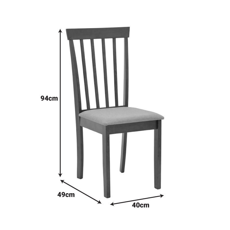 Стол Хюстън в орехов цвят 40x49x94см - Image 8