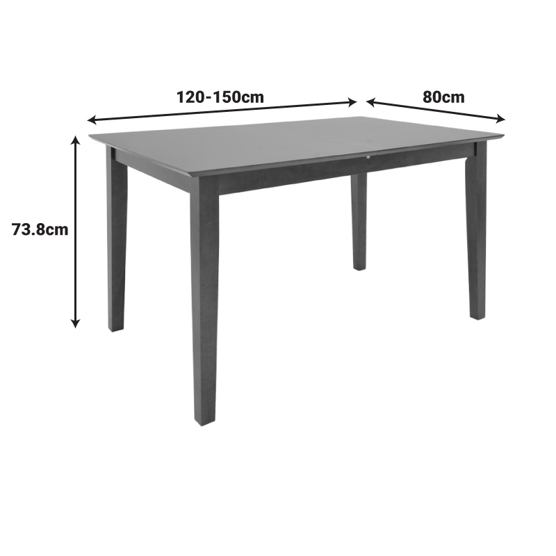 Маса Mabor орех 120-150x80x73.8см - Image 8