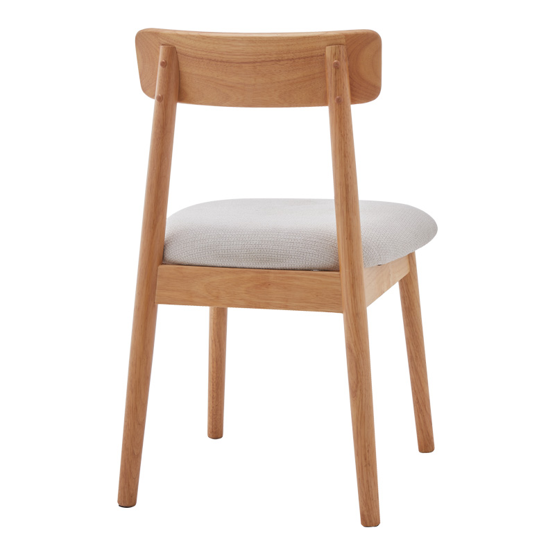 Стол Tullo от каучуково дърво в естествен нюанс 46x45x78см - Image 2