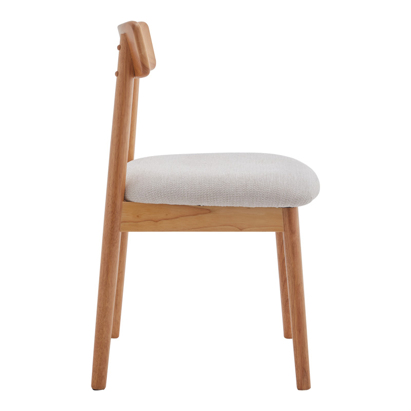 Стол Tullo от каучуково дърво в естествен нюанс 46x45x78см - Image 3