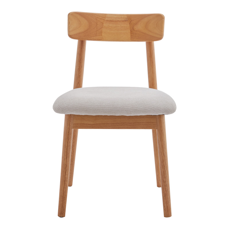 Стол Tullo от каучуково дърво в естествен нюанс 46x45x78см - Image 4