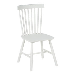 Стол Melia от каучуково дърво в бяло 45x51x87см