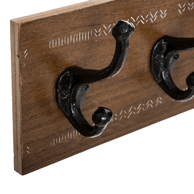 Закачалка за дрехи Terty от MDF в цвят орех 50x8.5x13см - Image 2
